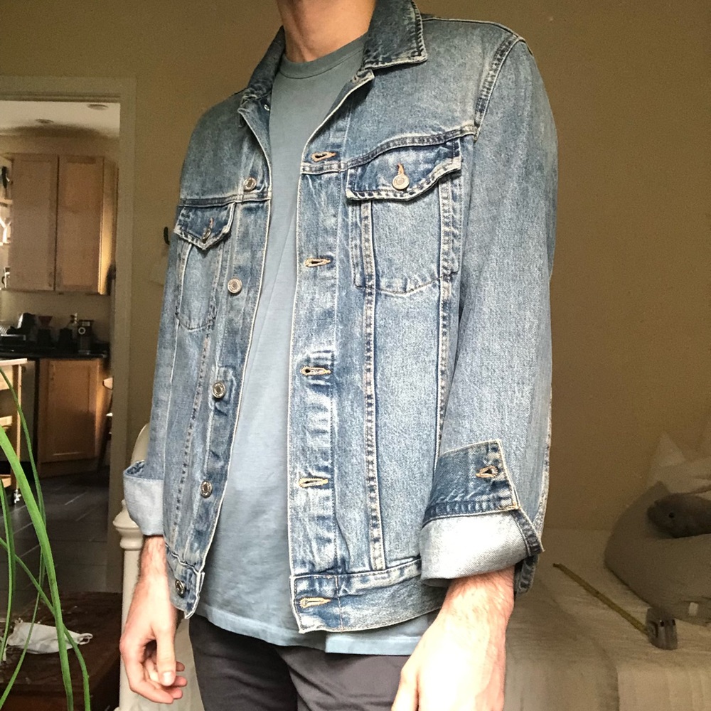 H&M distressed jean jacket